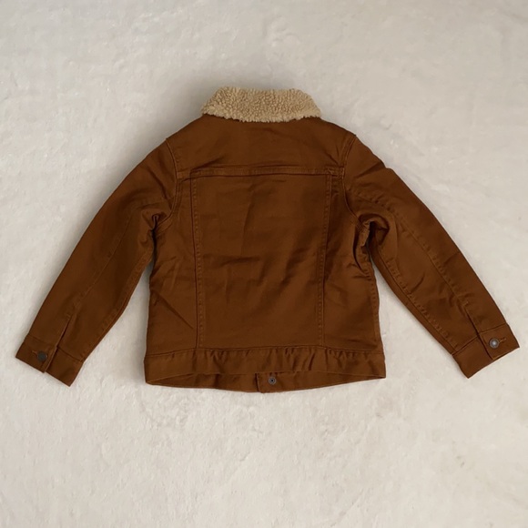Gap Denim | Fall 2023 Sherpa Lined Icon Denim Jacket 778072 Bright Brown (5) - Picture 12 of 16